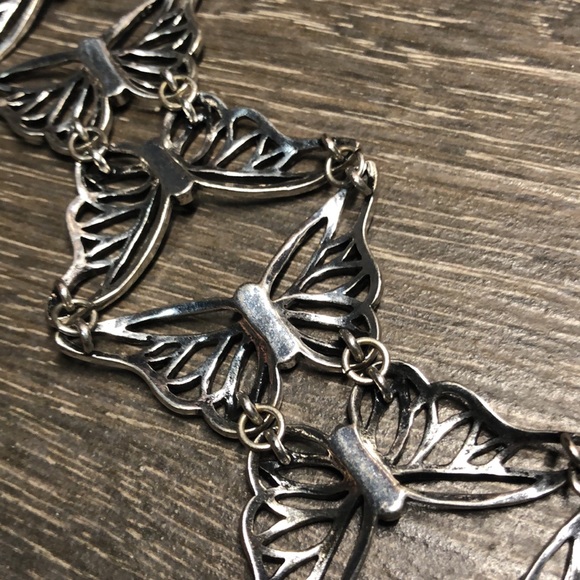 Fossil Silver-Tone Turquoise Butterfly Bracelet - Picture 8 of 11